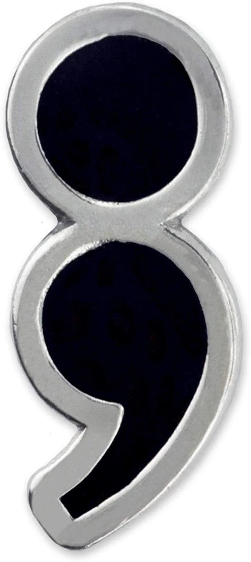 Pinmart Semicolon Mental Health Suicide Prevention Awareness Lapel Pin Jewlery 100 Pack