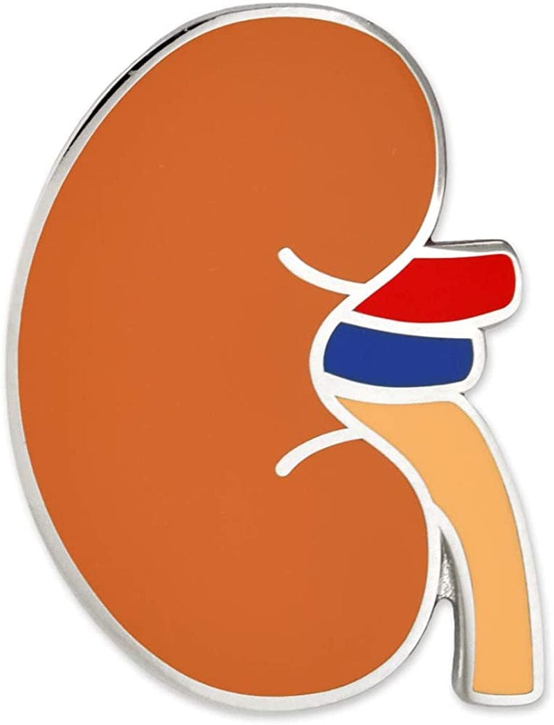 Pinmart the Human Medical Enamel Lapel Pin Kidney / 100 Pack