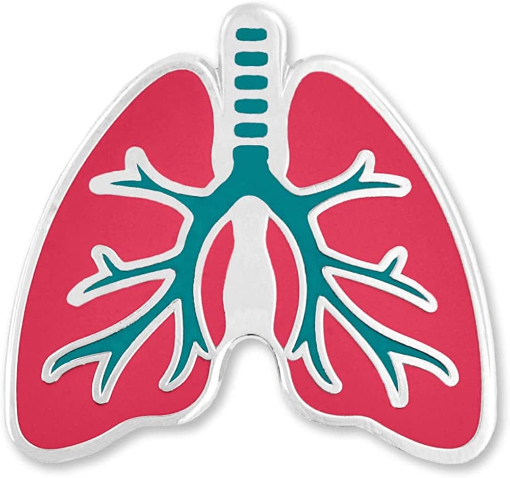 Pinmart the Human Medical Enamel Lapel Pin Lungs / 5 Pack