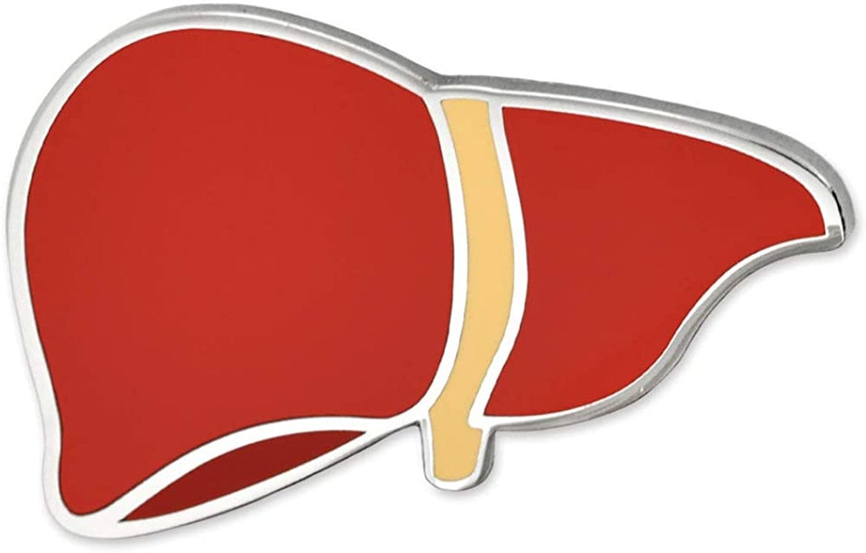 Pinmart the Human Medical Enamel Lapel Pin Liver / 5 Pack