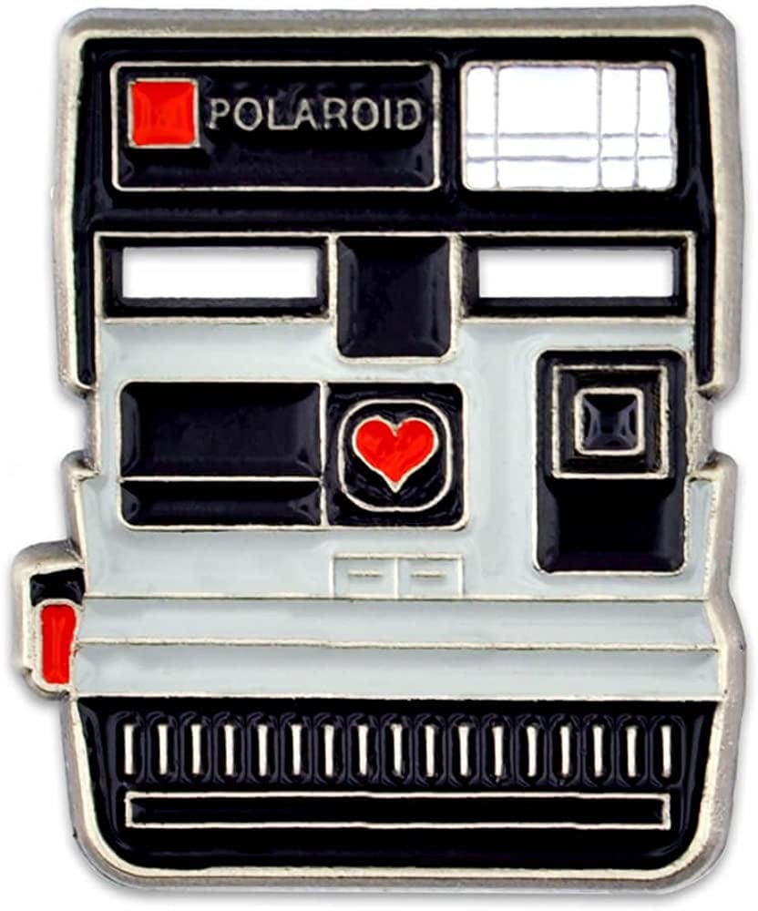 Pinmart Vintage Polaroid Camera Photograhy Trendy Enamel Lapel Pin 100 Pack