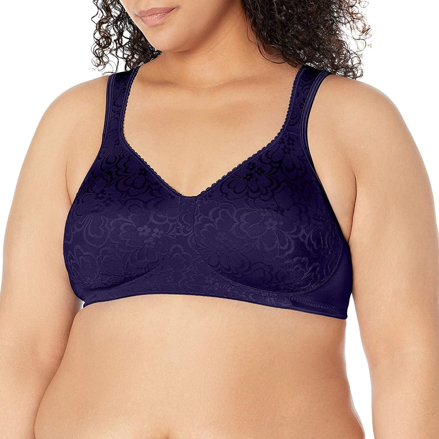 Playtex 18-Hour Ultimate Lift Wireless Bra, Wirefree Bra with Support, Full-Coverage Wireless Bra for Everyday Comfort Blue Velvet / 1 / 36C