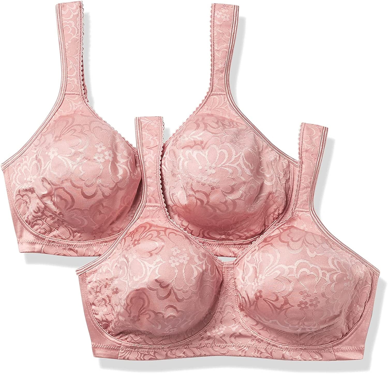 Playtex 18-Hour Ultimate Lift Wireless Bra, Wirefree Bra with Support, Full-Coverage Wireless Bra for Everyday Comfort Gentle Peach/Gentle Peach / 2 / 36D