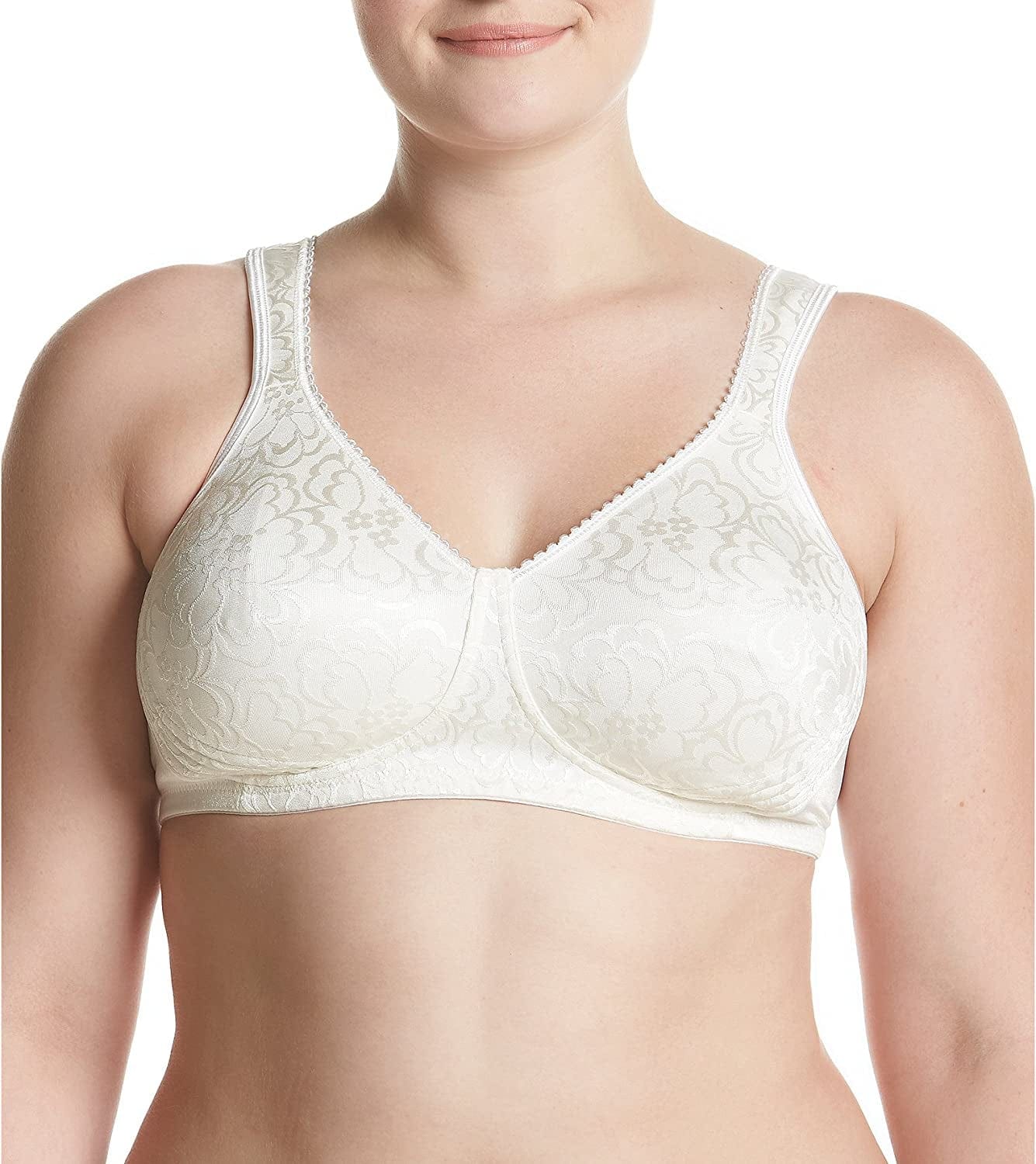 Playtex 18-Hour Ultimate Lift Wireless Bra, Wirefree Bra with Support, Full-Coverage Wireless Bra for Everyday Comfort Mother of Pearl / 1 / 36B