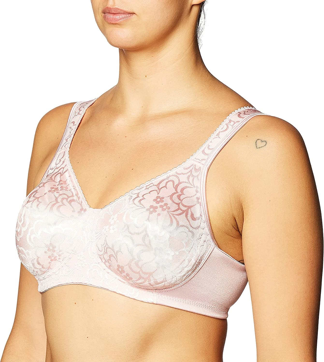 Playtex 18-Hour Ultimate Lift Wireless Bra, Wirefree Bra with Support, Full-Coverage Wireless Bra for Everyday Comfort Gentle Peach / 1 / 44DDD