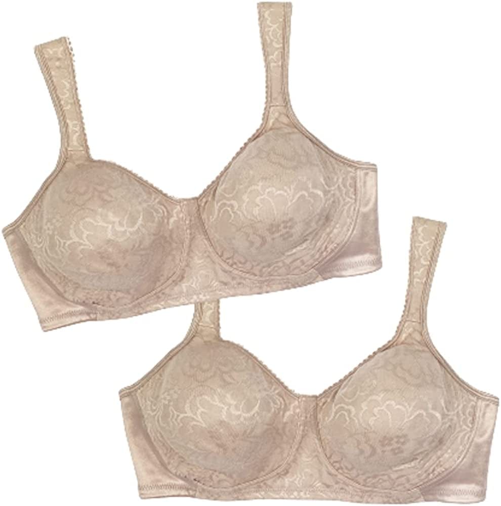 Playtex 18-Hour Ultimate Lift Wireless Bra, Wirefree Bra with Support, Full-Coverage Wireless Bra for Everyday Comfort Nude/Nude / 2 / 36B