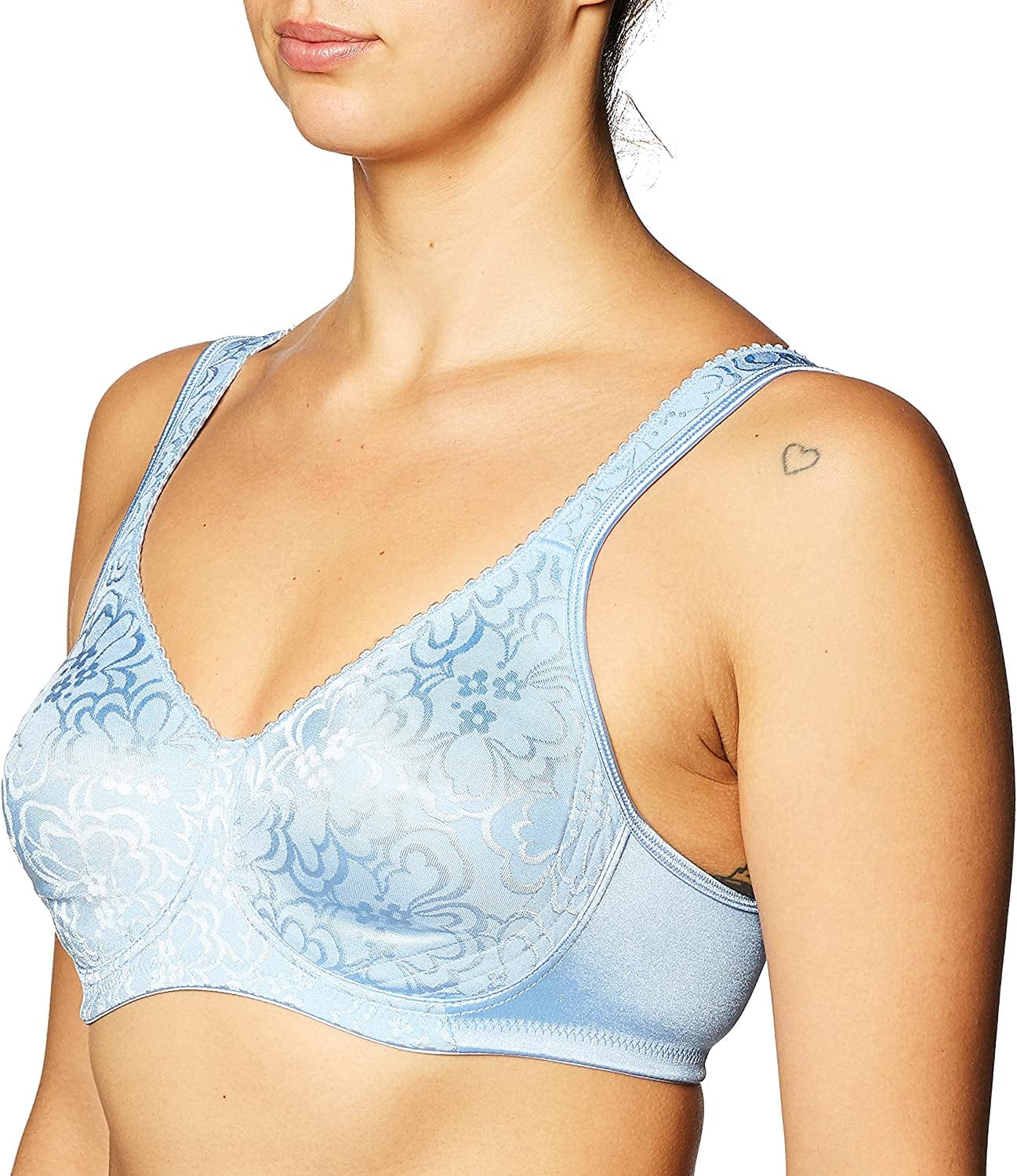 Playtex 18-Hour Ultimate Lift Wireless Bra, Wirefree Bra with Support, Full-Coverage Wireless Bra for Everyday Comfort Zen Blue / 1 / 36C