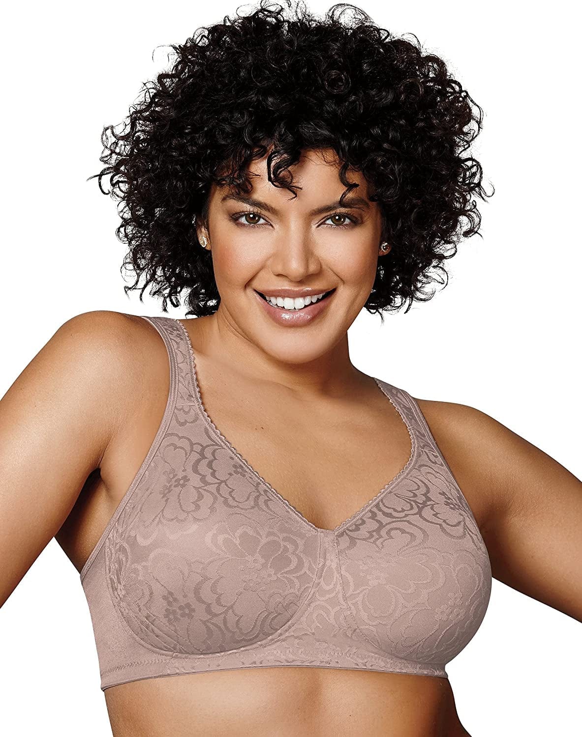 Playtex 18-Hour Ultimate Lift Wireless Bra, Wirefree Bra with Support, Full-Coverage Wireless Bra for Everyday Comfort Toffee / 1 / 36D