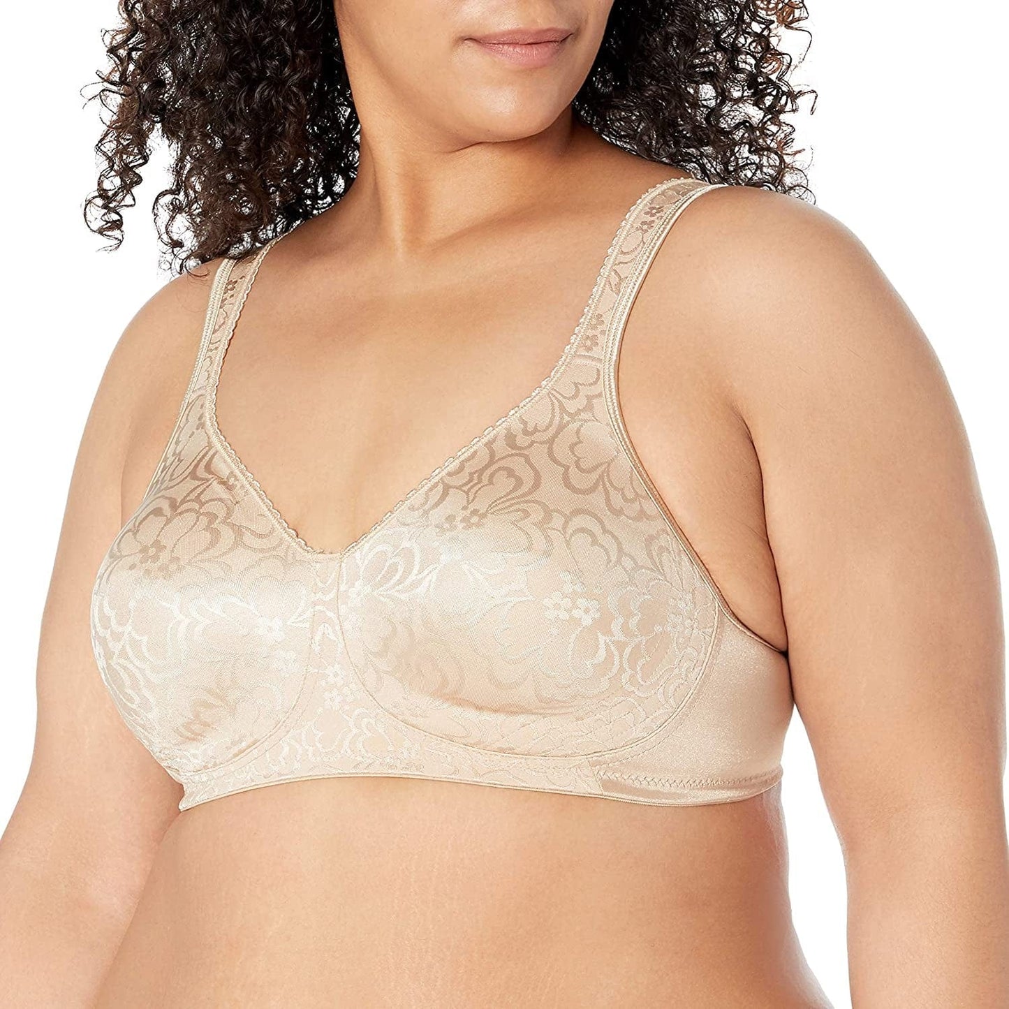 Playtex 18-Hour Ultimate Lift Wireless Bra, Wirefree Bra with Support, Full-Coverage Wireless Bra for Everyday Comfort Nude / 1 / 42C