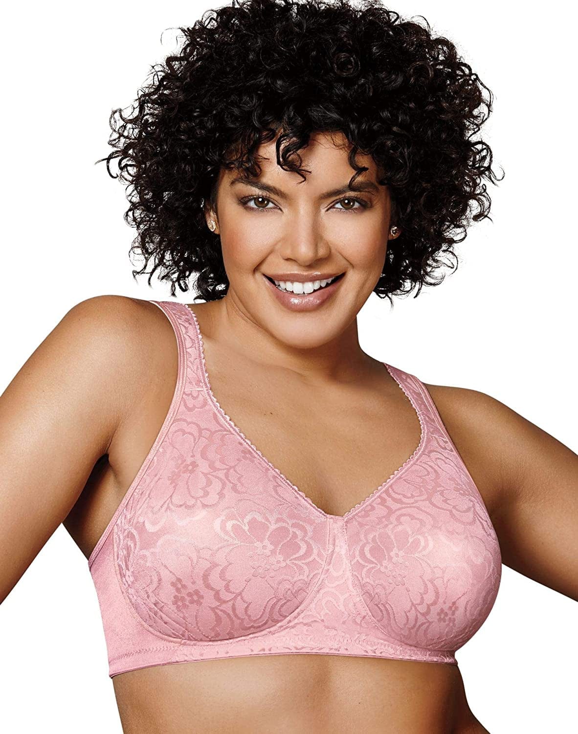 Playtex 18-Hour Ultimate Lift Wireless Bra, Wirefree Bra with Support, Full-Coverage Wireless Bra for Everyday Comfort Gentle Peach / 36C