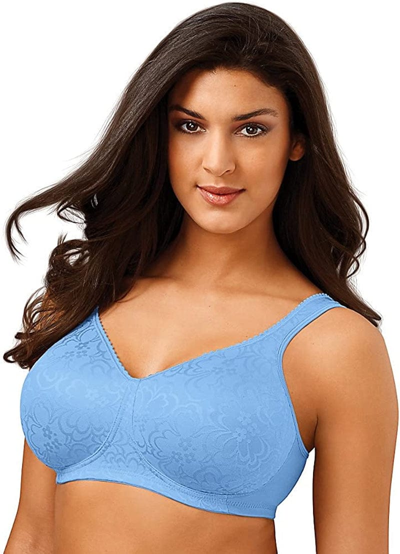 Playtex 18-Hour Ultimate Lift Wireless Bra, Wirefree Bra with Support, Full-Coverage Wireless Bra for Everyday Comfort Blue / 40C