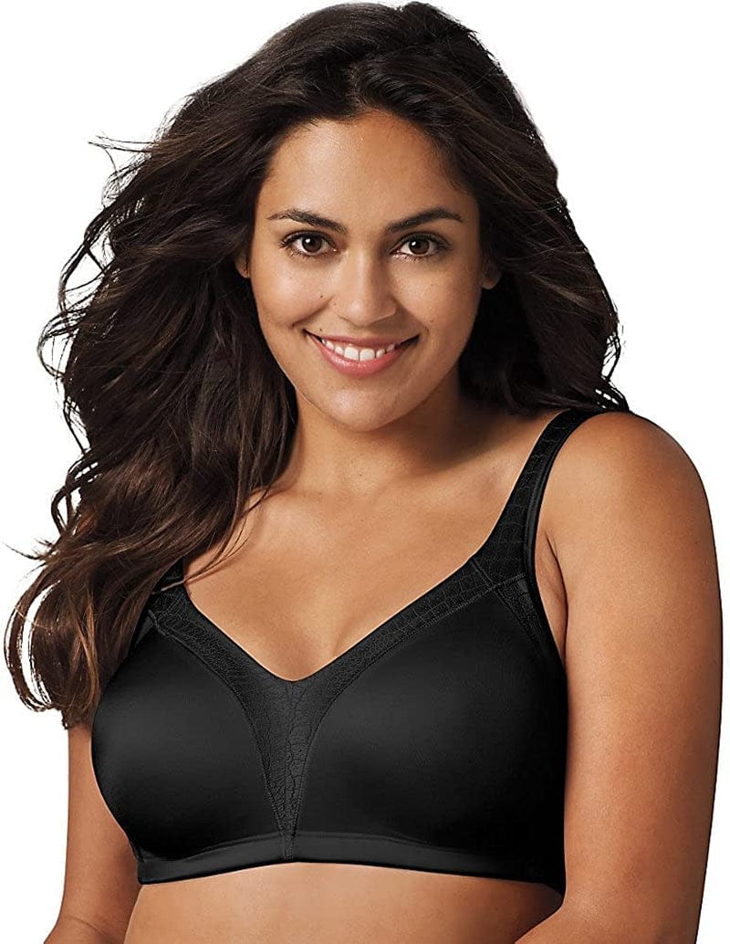 Playtex Women'S 18 Hour Back Smoother with Comfort Strap Full Coverage Bra US4E77 Black / 36D