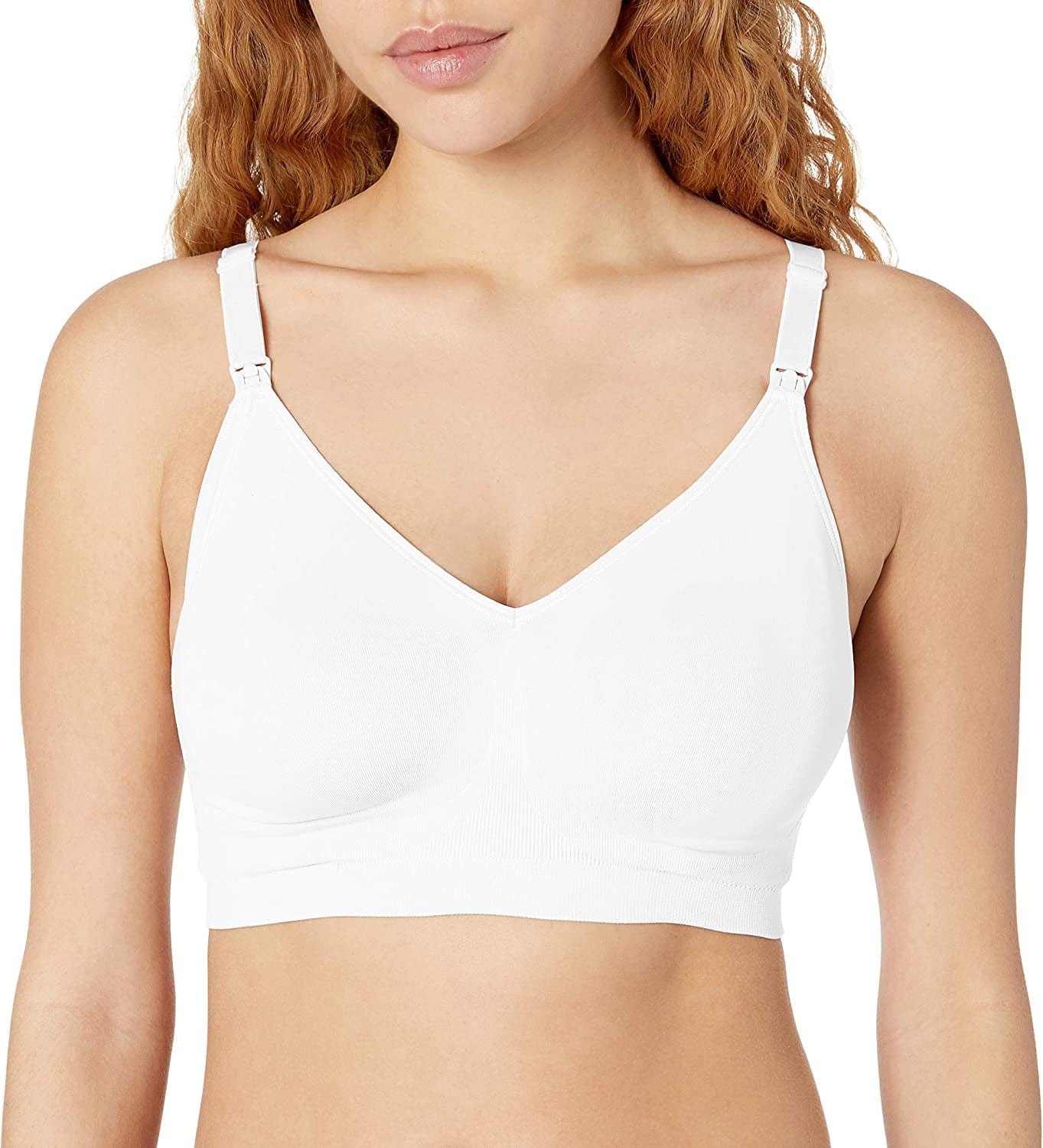 Playtex Women'S Maternity Nursing Seamless Wirefree Full Coverage Bra US4956 White / Small