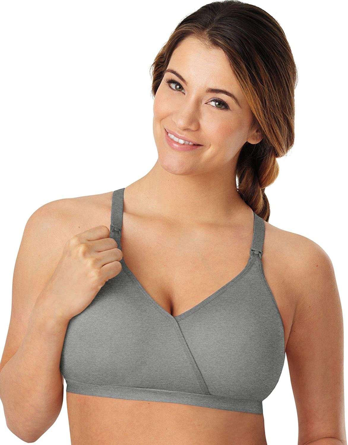 Playtex Women'S Nursing Shaping Foam Wirefree Bra US4958 Silver Filigree Heather / Small