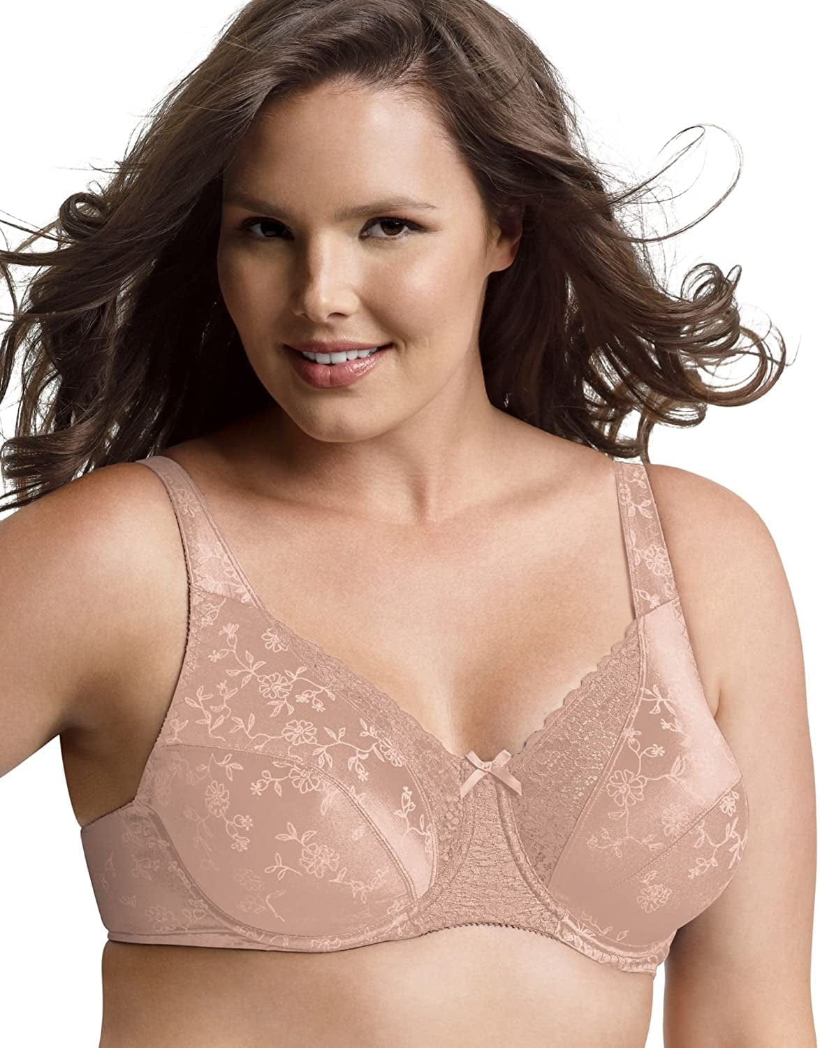 Playtex Women'S Secrets Love My Curves Signature Floral Underwire Full Coverage Bra US4422 Golden Cocoa / 38DD