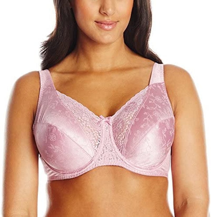 Playtex Women'S Secrets Love My Curves Signature Floral Underwire Full Coverage Bra US4422 Elegant Mauve / 42DD