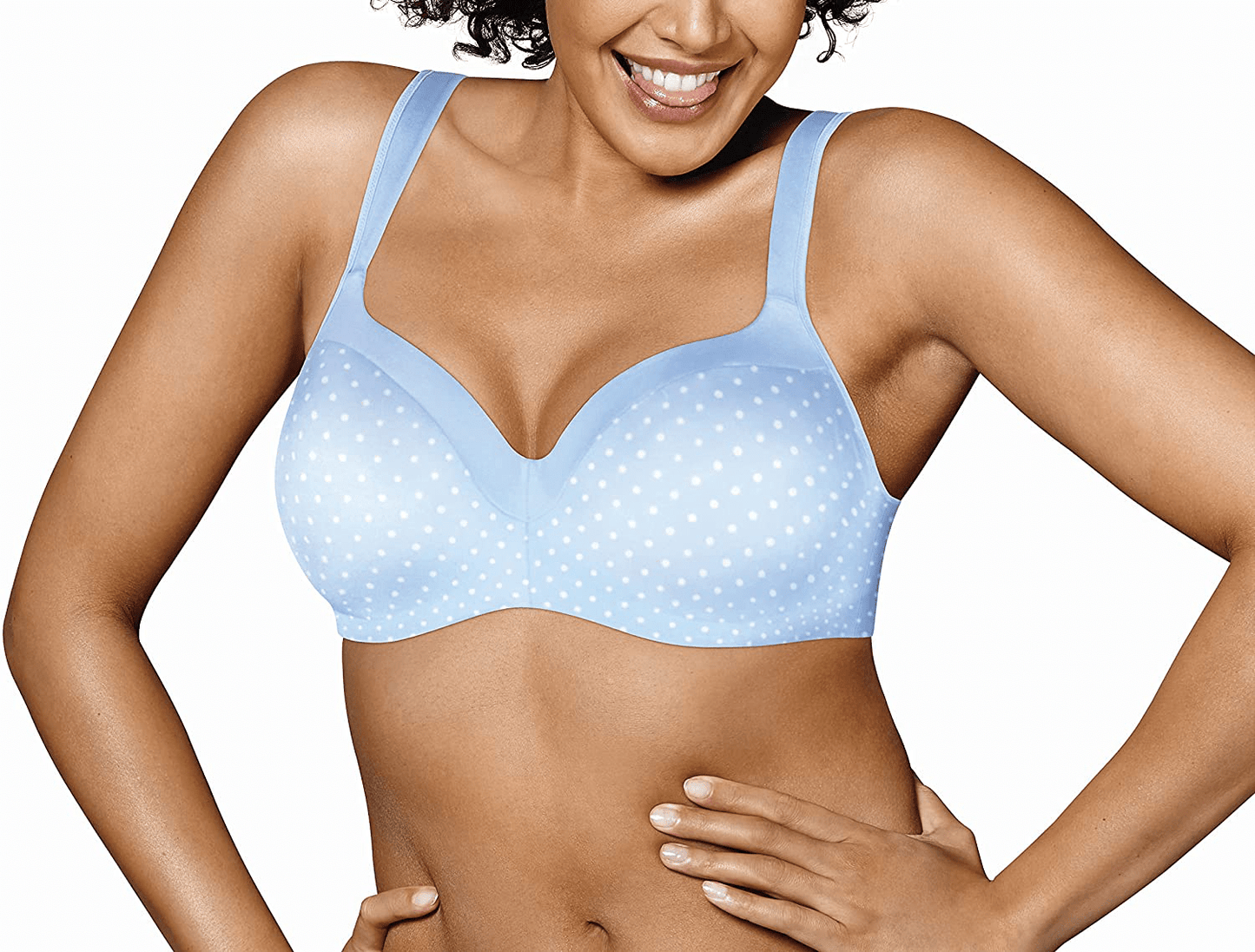Playtex Women's Secrets Shapes & Supports Balconette Full-Figure Underwire Bra Us4823 Chilled Lilac Dot Print / 40D