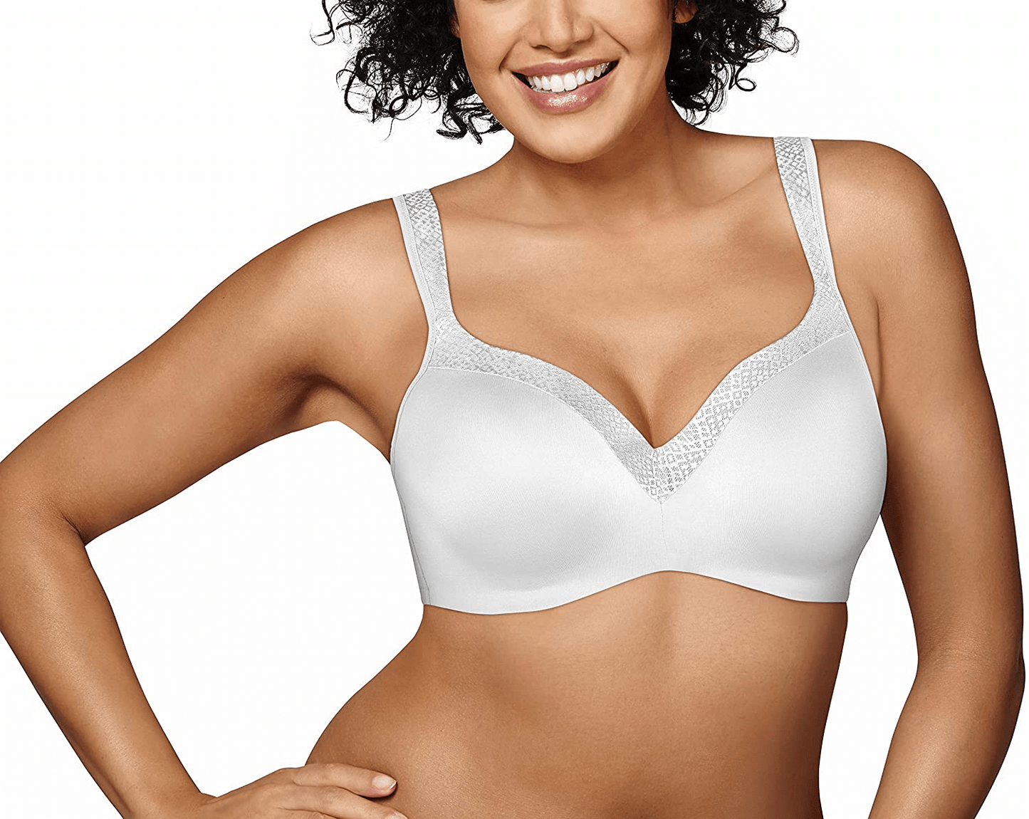 Playtex Women's Secrets Shapes & Supports Balconette Full-Figure Underwire Bra Us4823 White / 42DDD
