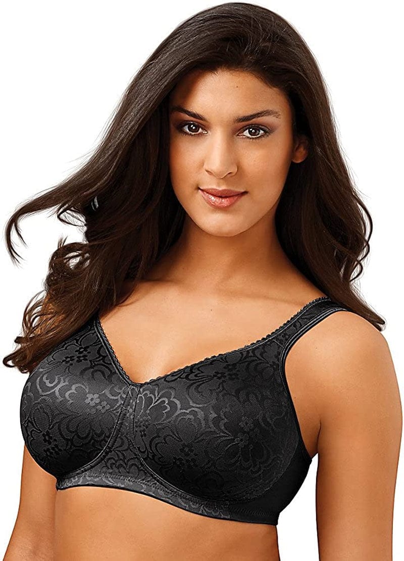 Playtex Womens 18 Hour Ultimate Lift & Support Wirefree Bra(4745)-Black-36B