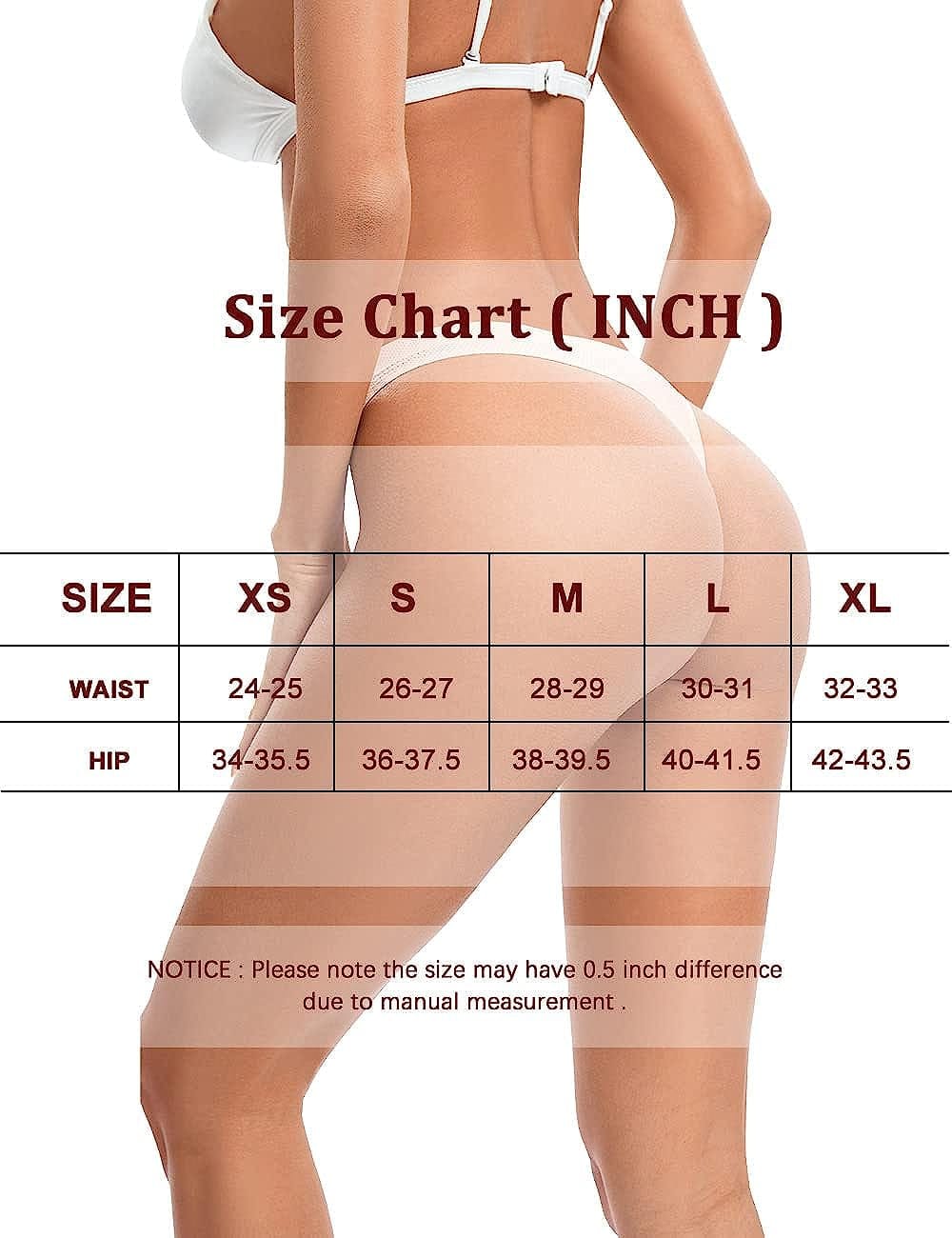 POKARLA Seamless Thongs for Women No Show Underwear Pack of 10