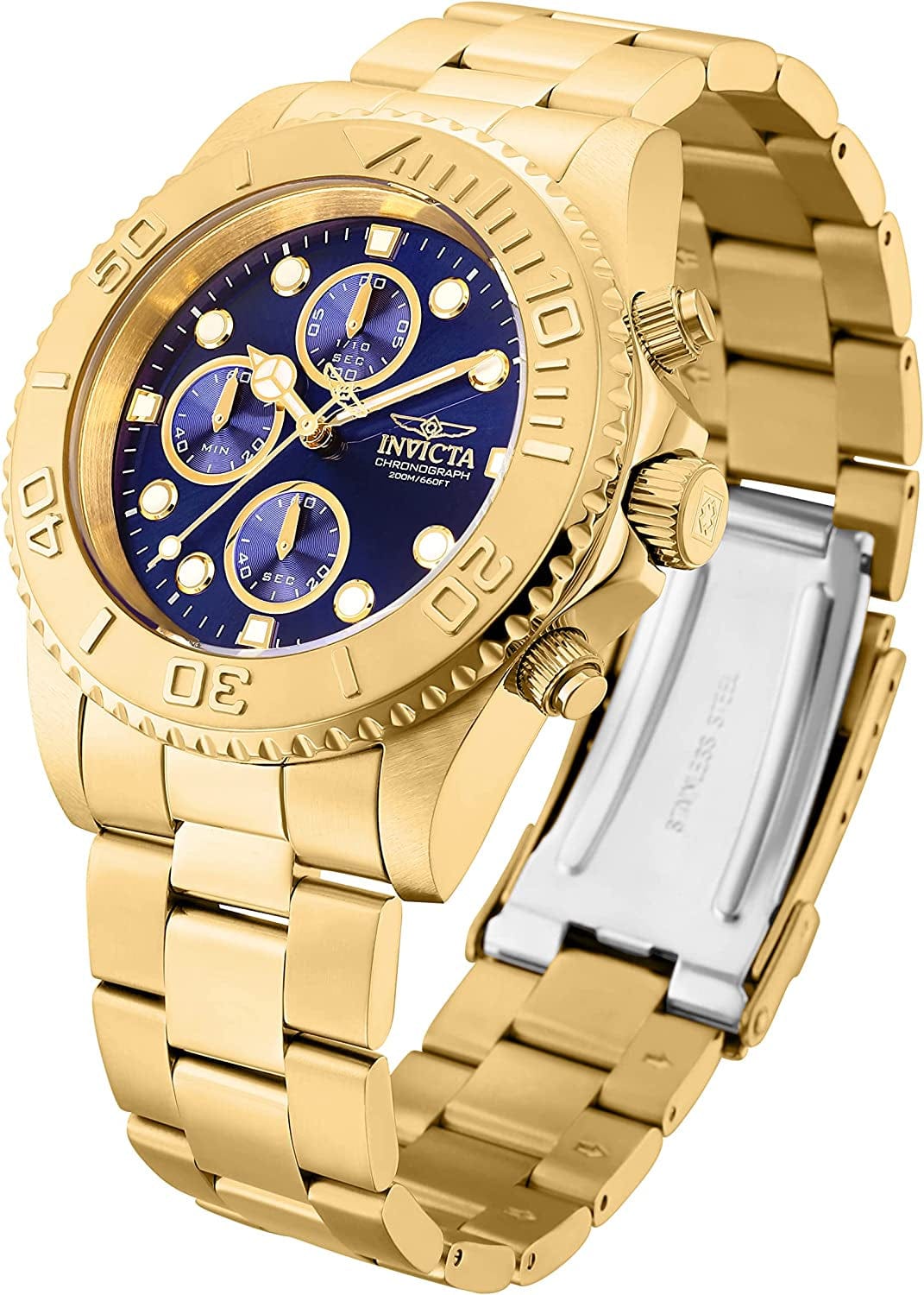 Pro Diver Men'S Wrist Watch Stainless Steel Japanese Quartz