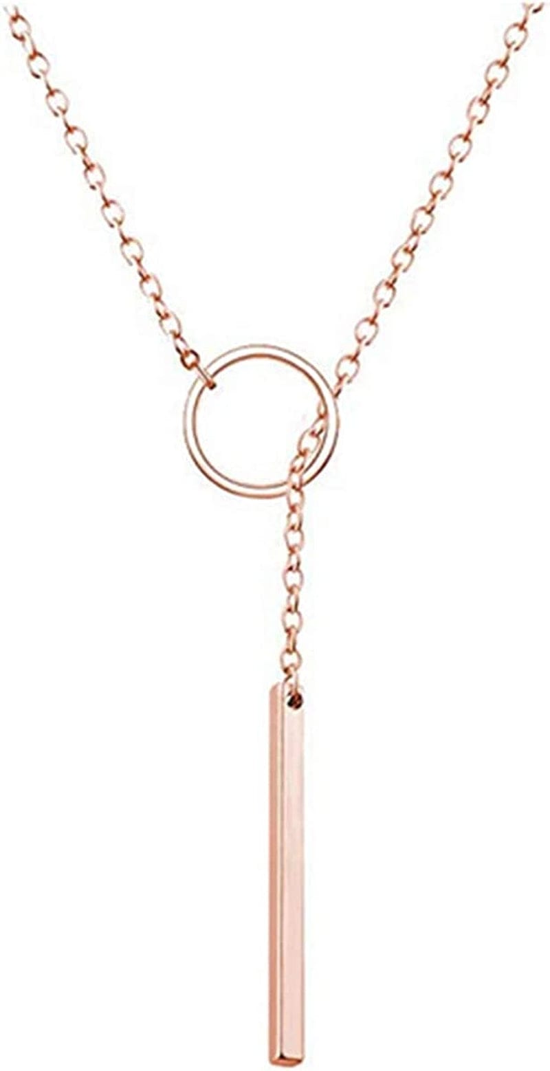Punk Simple Style Gold/Silver Plated Lightning Long Exaggerated Square Geometric Stick Drop Dangle Earring for Women K:rose gold 2