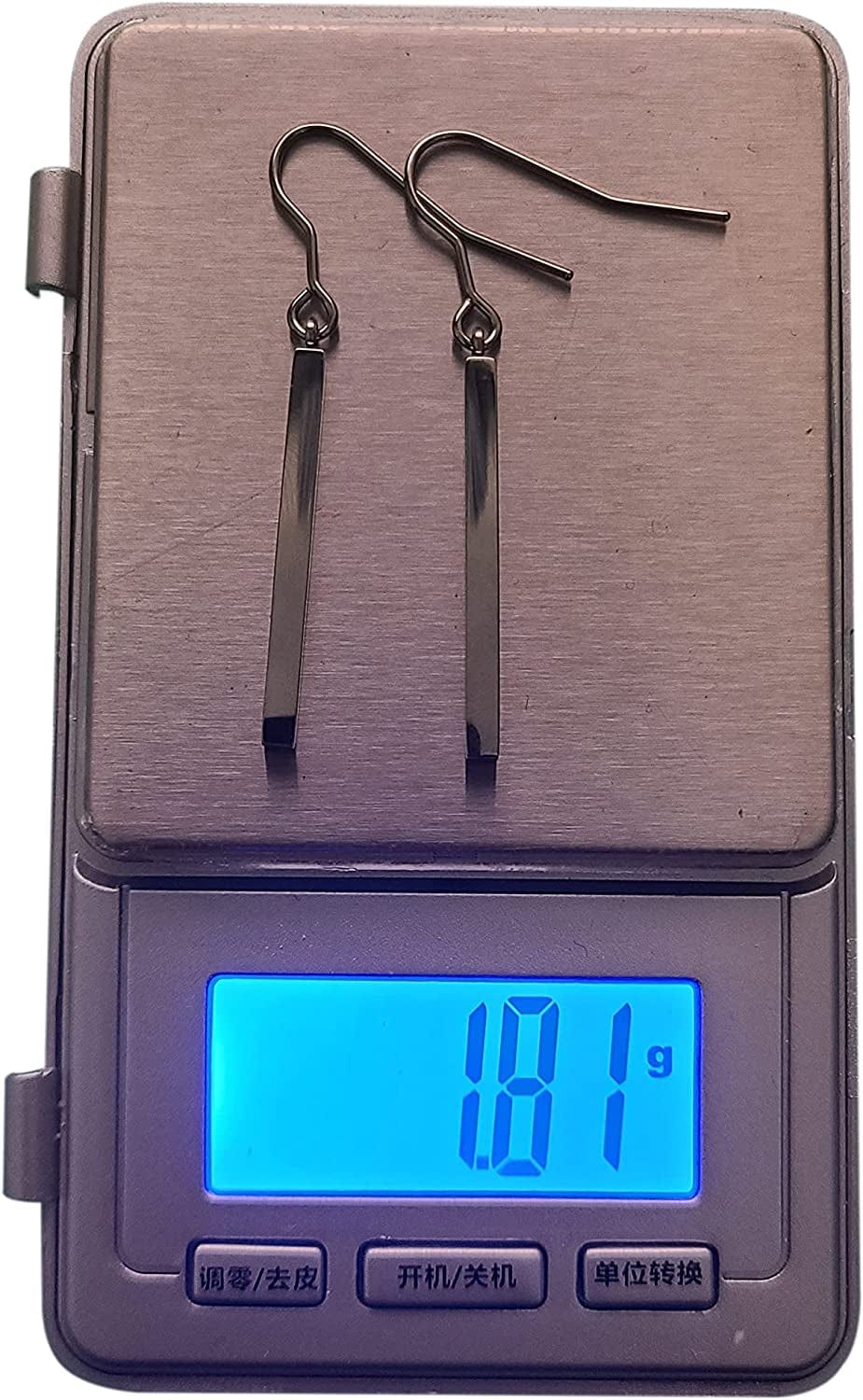 Pure Titanium Vertical Bar Dangle Earrings,Lightweight Drop Earrings Hypoallergenic for Sensitive Ears Women Girls