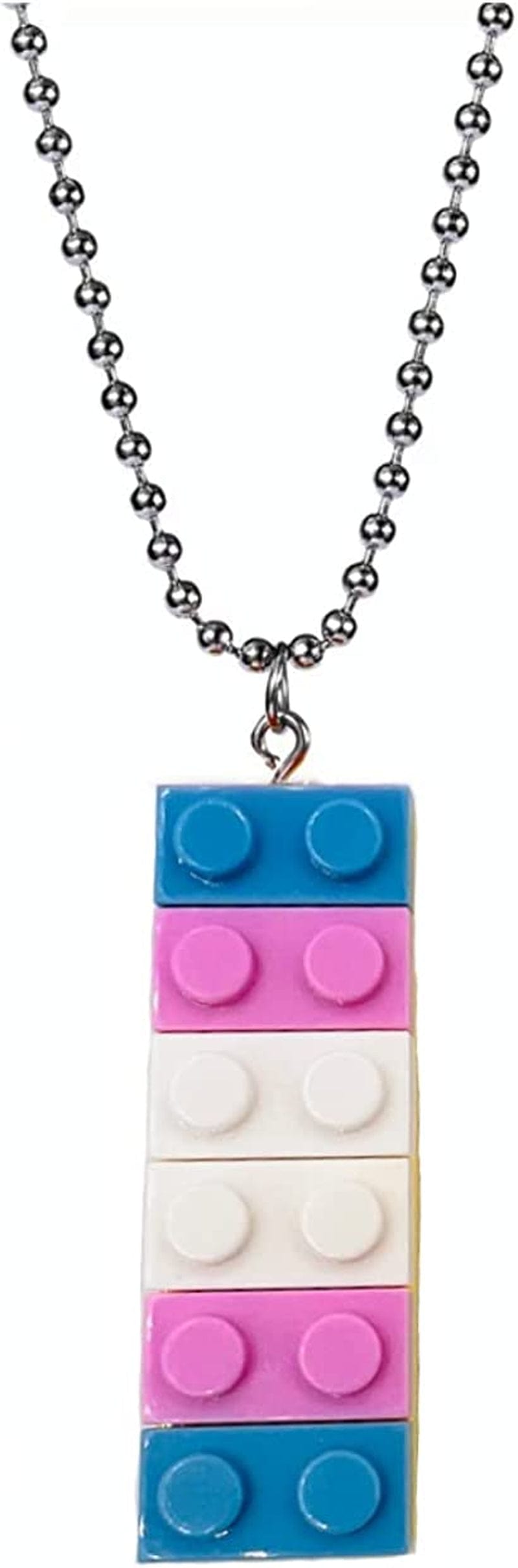 Rainbow Gay Pride Necklace Earrings Bracelet for Men & Women - Unisex Rainbow Jewelry - Plastic Bricks LGBT - Lesbian Gay Bisexual Transgender Jewelry for Men and Women Transgender Necklace