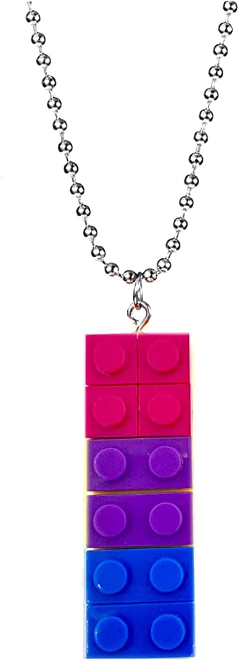Rainbow Gay Pride Necklace Earrings Bracelet for Men & Women - Unisex Rainbow Jewelry - Plastic Bricks LGBT - Lesbian Gay Bisexual Transgender Jewelry for Men and Women Bisexual Necklace