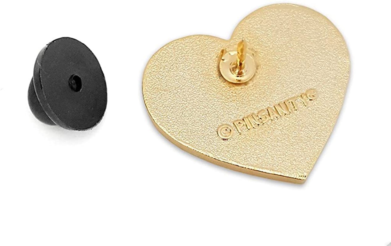 Rainbow Heart Enamel Lapel Pin