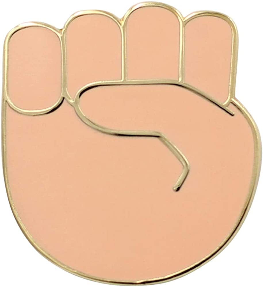 Raised Fist Enamel Pin - Black Lives Matter Lapel Pin - Resist Protest Pin - BLM Pin for Jackets, Backpacks, Bags, Hats & Tops Medium-Light Skin Tone
