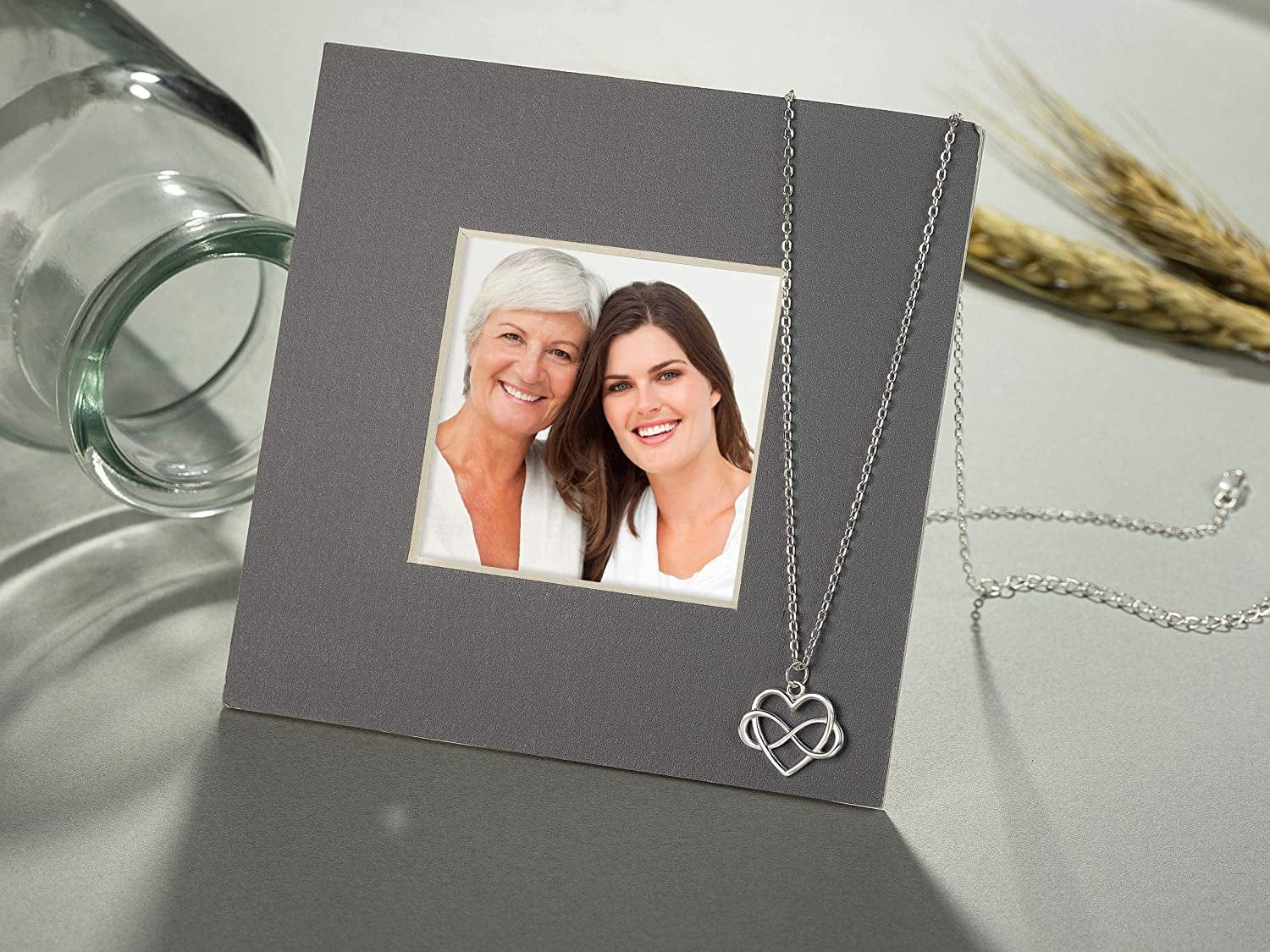 Rarelove Gifts for Mom,925 Sterling Silver Tiny Infinity Heart Necklaces for Mother & Daughter,Mom Necklace from Daughter,Mom Gifts for Mothers Day,Best Birthday Gift Ideas