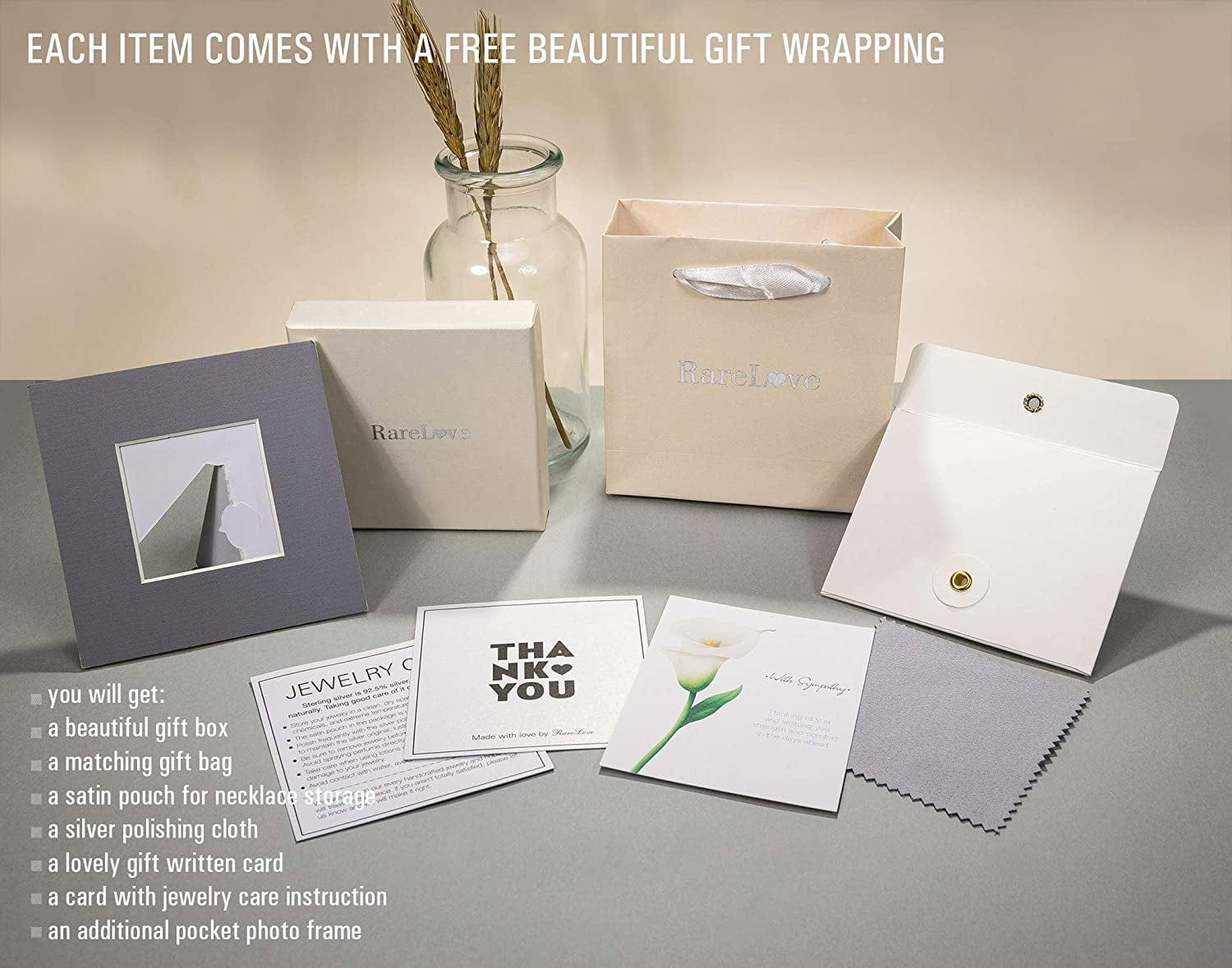 Rarelove Sympathy Gifts for Loss of Father,Bereavement Condolence Gifts,Remembrance Gifts,925 Sterling Silver Angel Wing Heart Pendant Necklace,Sorry for Your Loss Gift Memorial Gifts