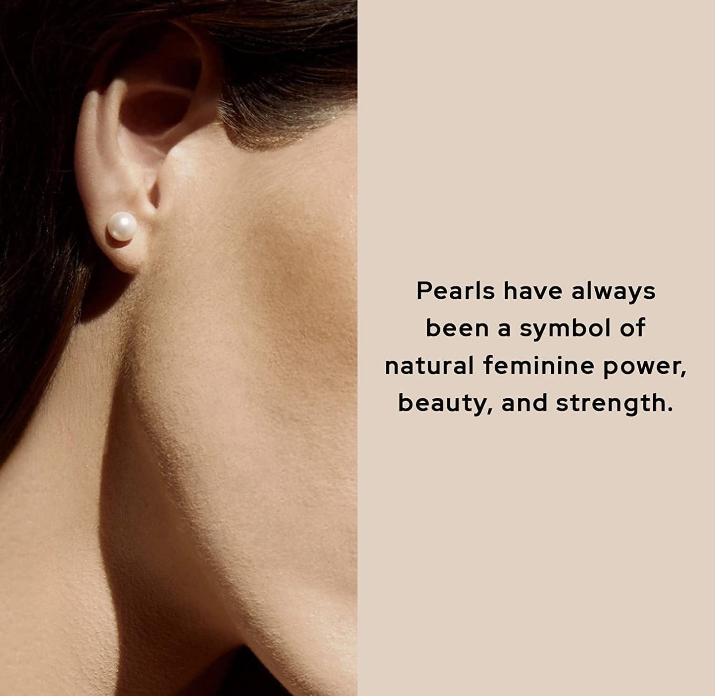 Real Pearl Earrings for Women with round White Freshwater Genuine Cultured Pearls, Hypoallergenic 14K Solid Gold Stud Earrings - the PEARL SOURCE