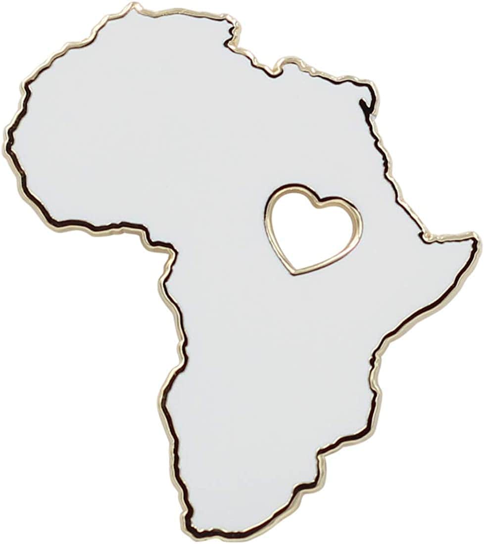 REAL SIC Africa Pin - Wakanda Forever, BLM, & Black Panther Enamel Pin White