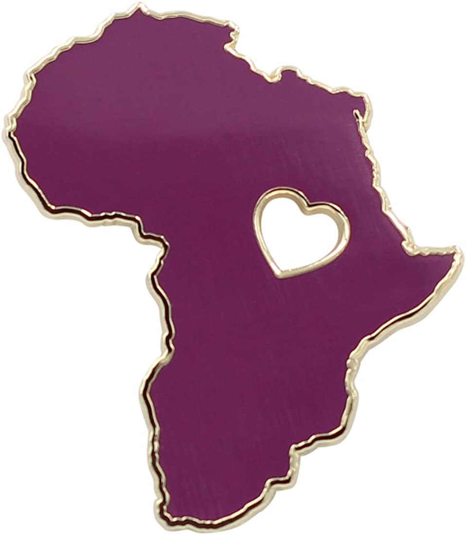 REAL SIC Africa Pin - Wakanda Forever, BLM, & Black Panther Enamel Pin Fuchsia