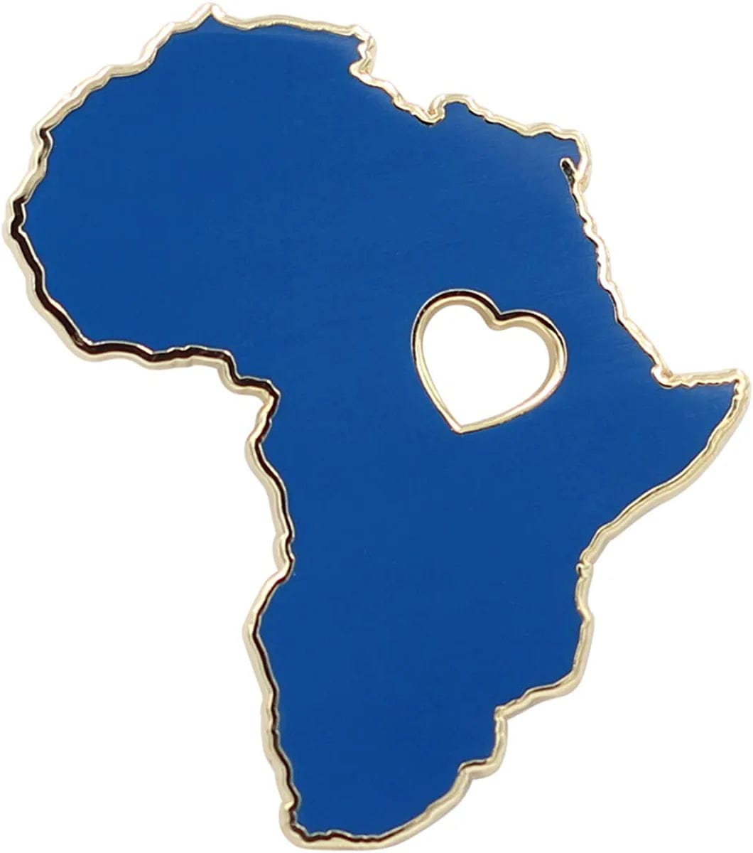 REAL SIC Africa Pin - Wakanda Forever, BLM, & Black Panther Enamel Pin Royal Blue
