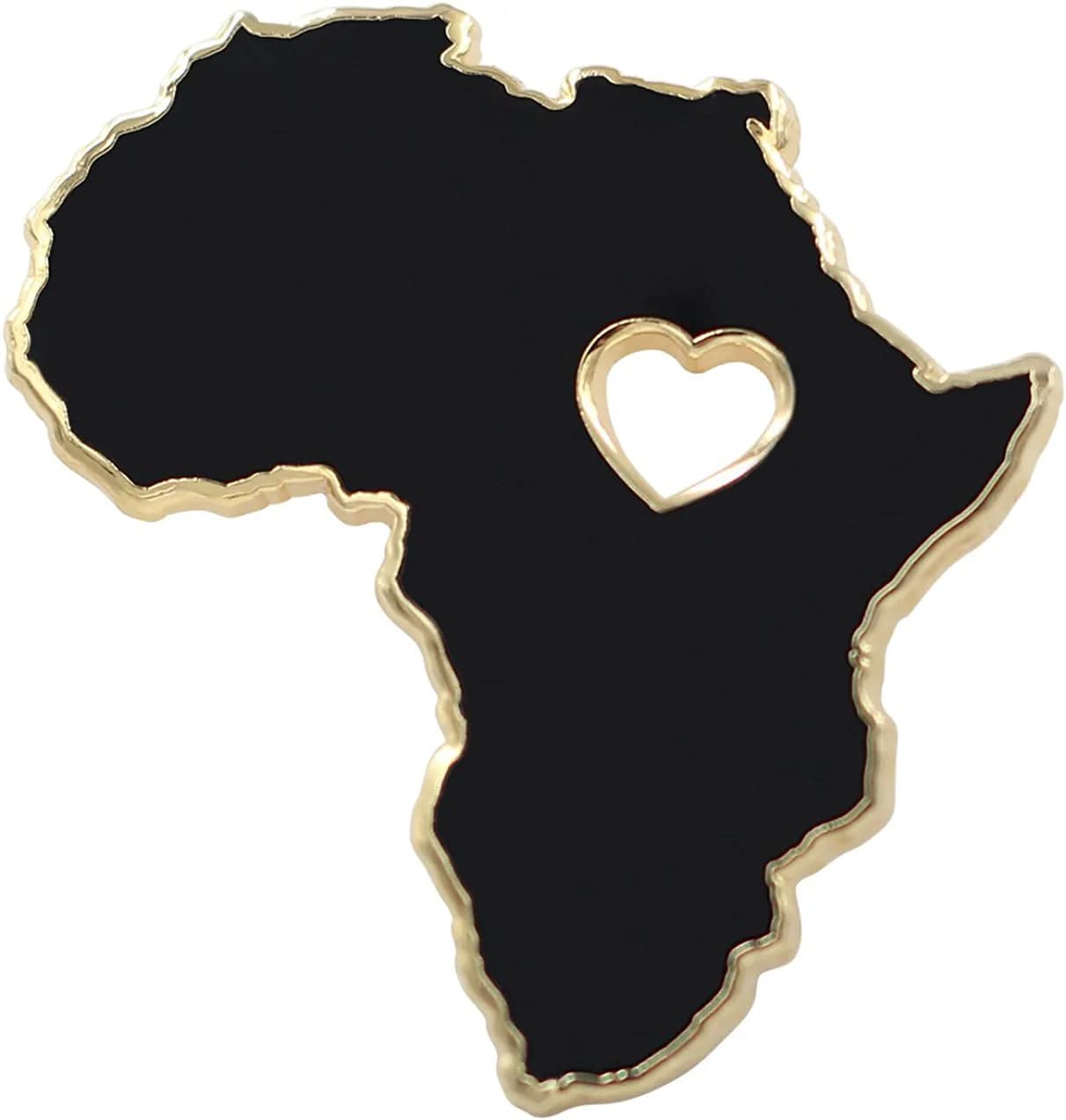 REAL SIC Africa Pin - Wakanda Forever, BLM, & Black Panther Enamel Pin Black