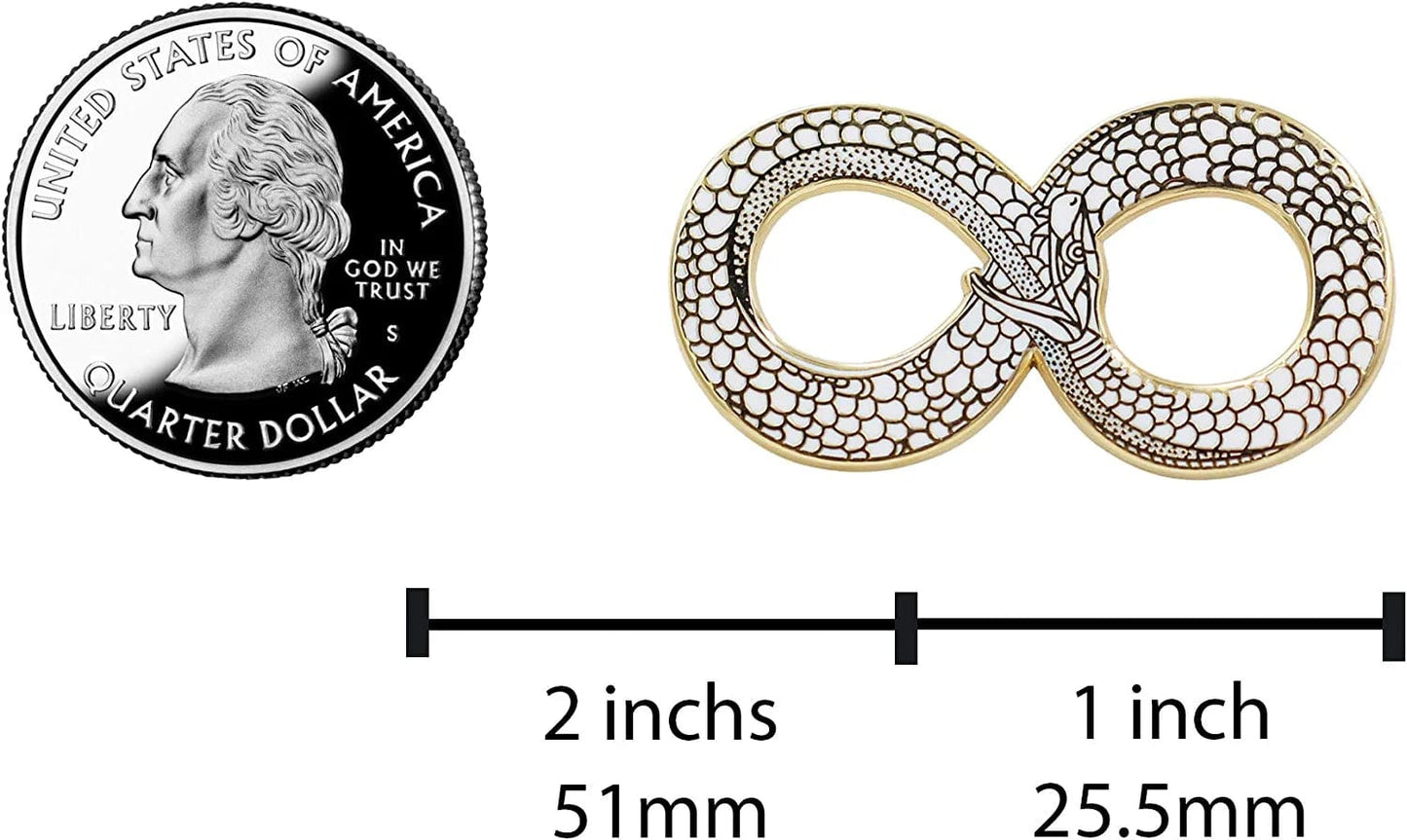 REAL SIC Ouroboros Enamel Pin - Gold Snake Pin - Halloween/Occult/Witch/Alchemy/Tarot Lapel Pin for Jackets, Backpacks, Bags, Hats & Tops