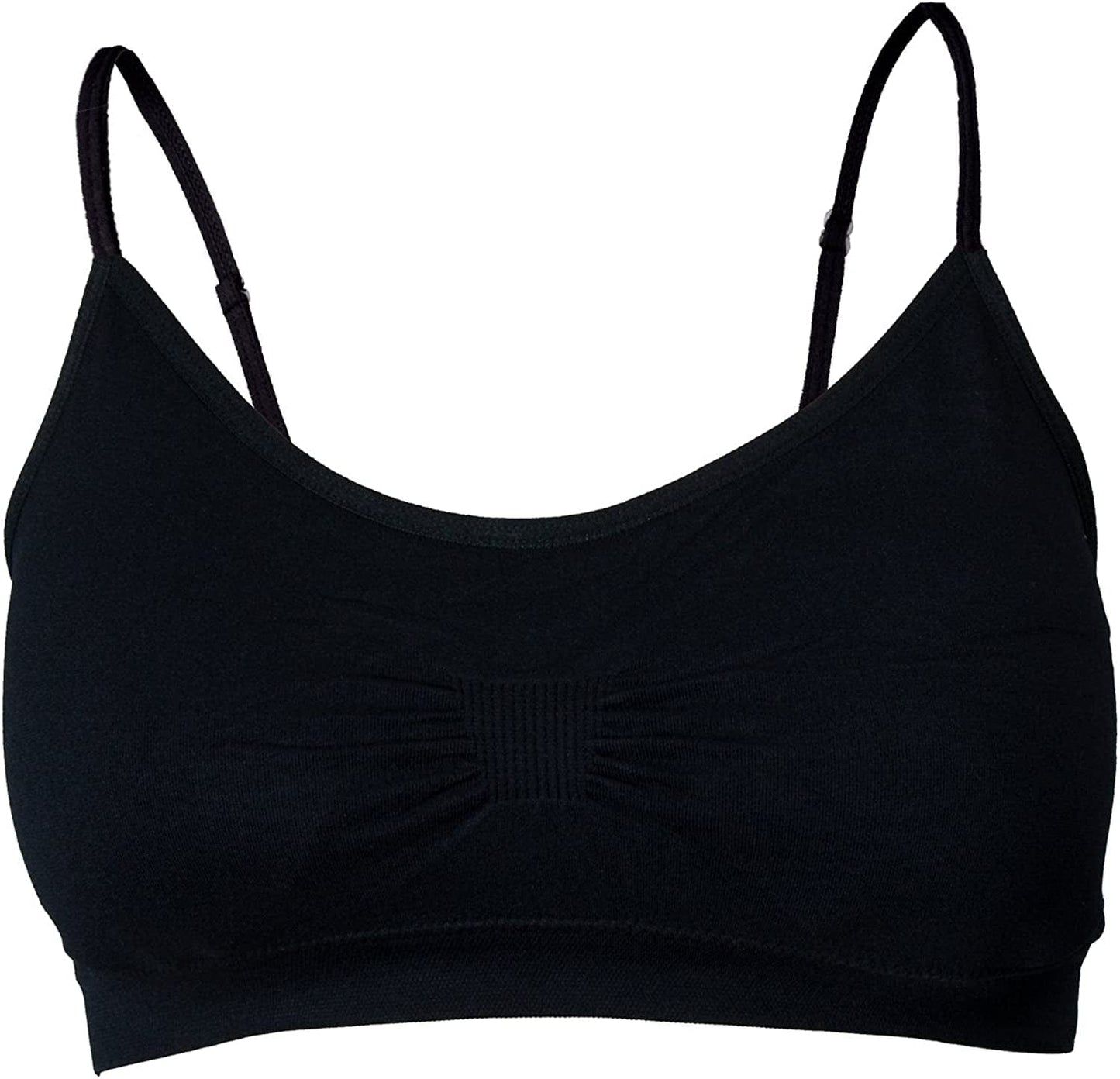 Red Bene Women'S Seamless Padded Wirefree Comfort Bra Bralette Black / Medium