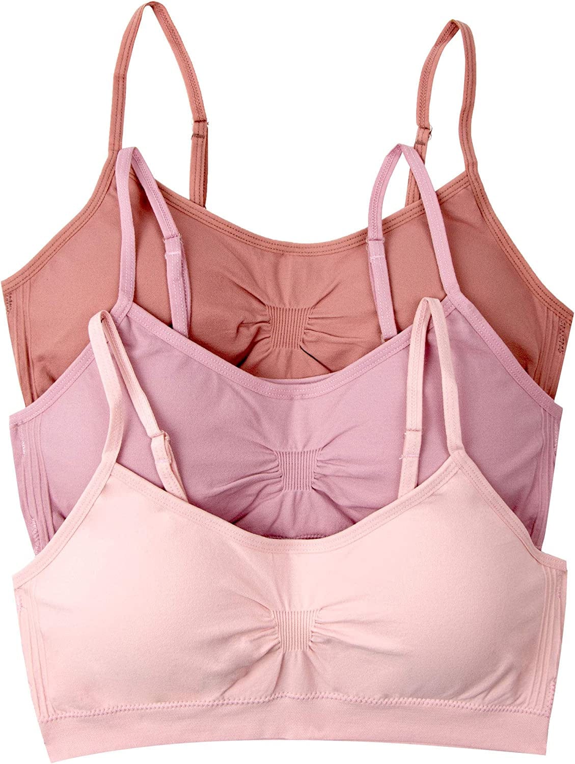 Red Bene Women'S Seamless Padded Wirefree Comfort Bra Bralette Lotus-rose-cameo / Medium