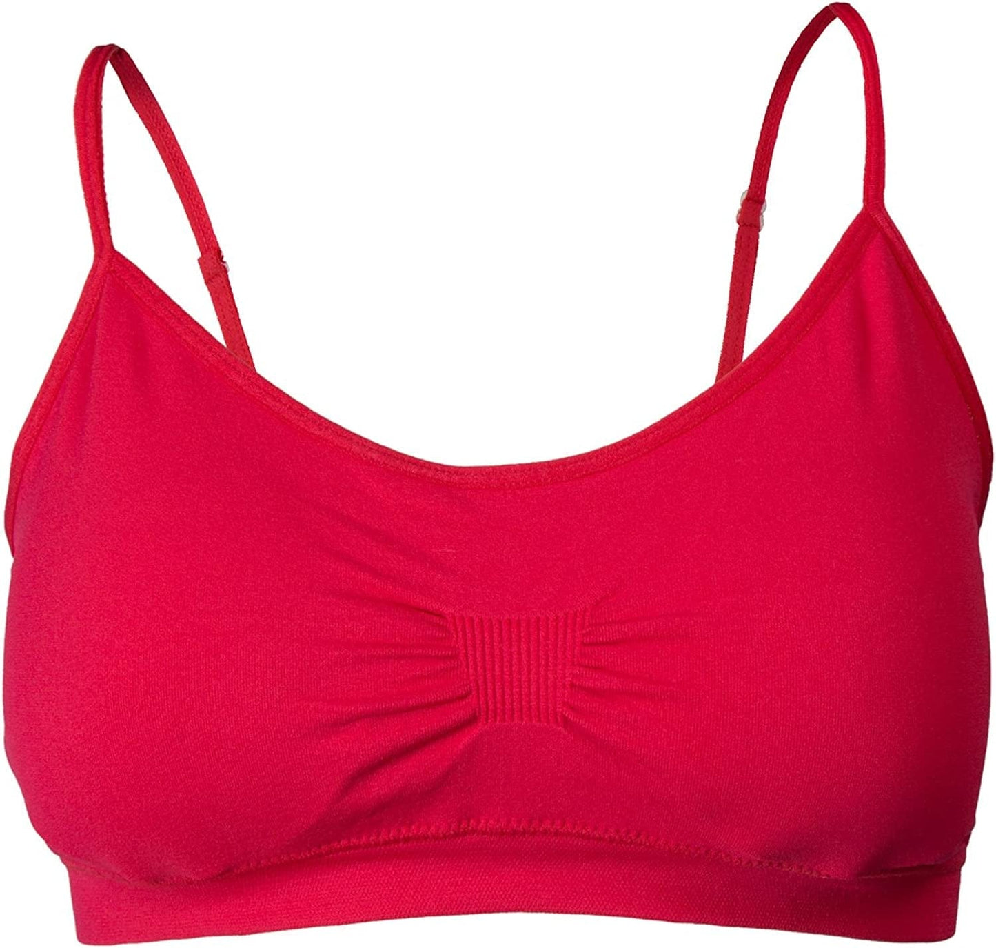 Red Bene Women'S Seamless Padded Wirefree Comfort Bra Bralette Red / Small