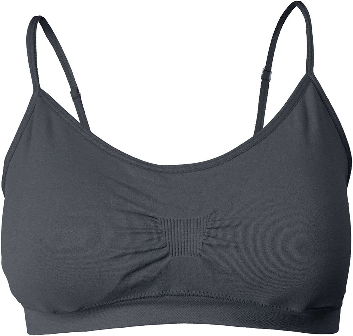 Red Bene Women'S Seamless Padded Wirefree Comfort Bra Bralette Grey / Medium