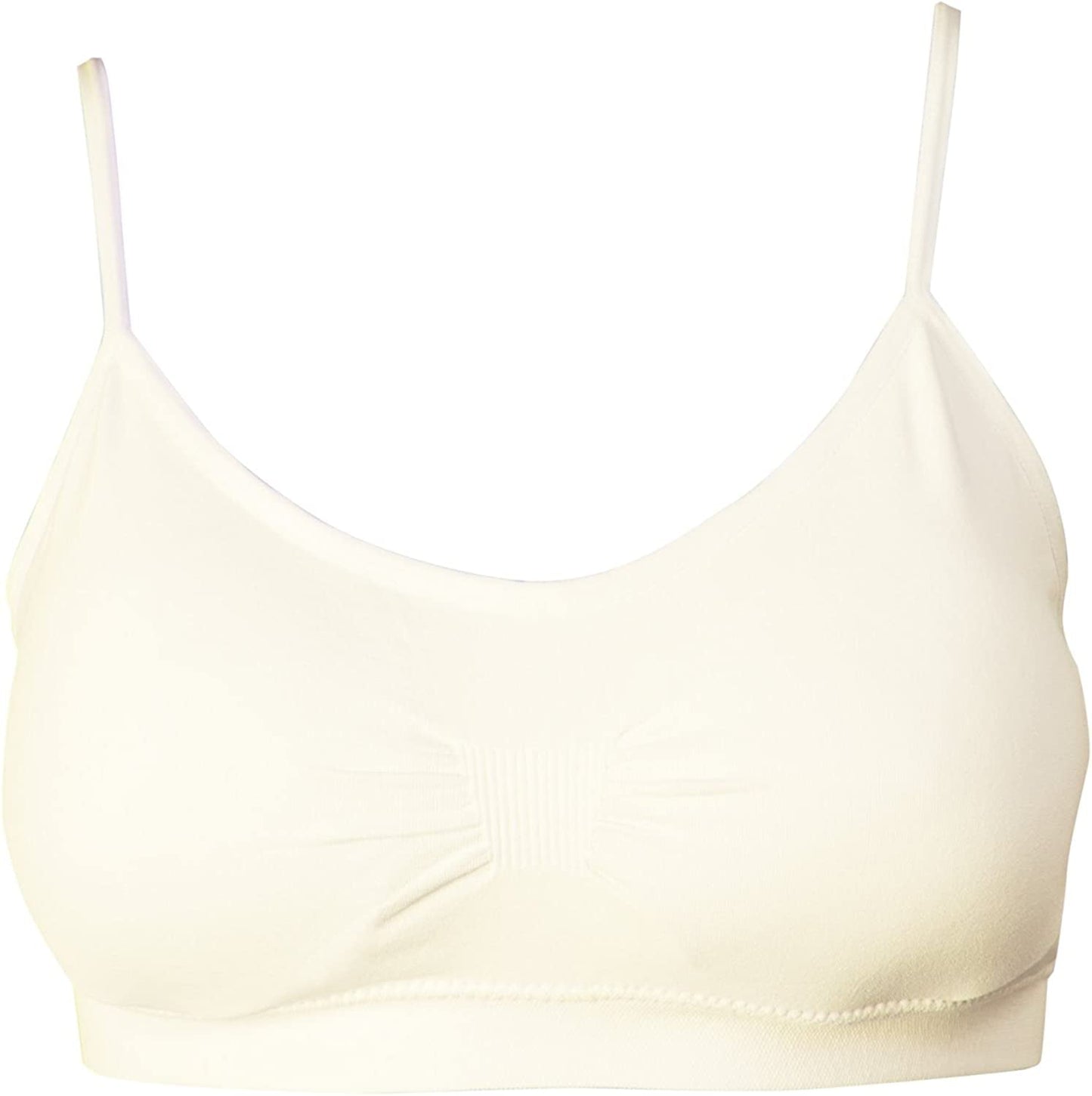 Red Bene Women'S Seamless Padded Wirefree Comfort Bra Bralette Ivory / Medium