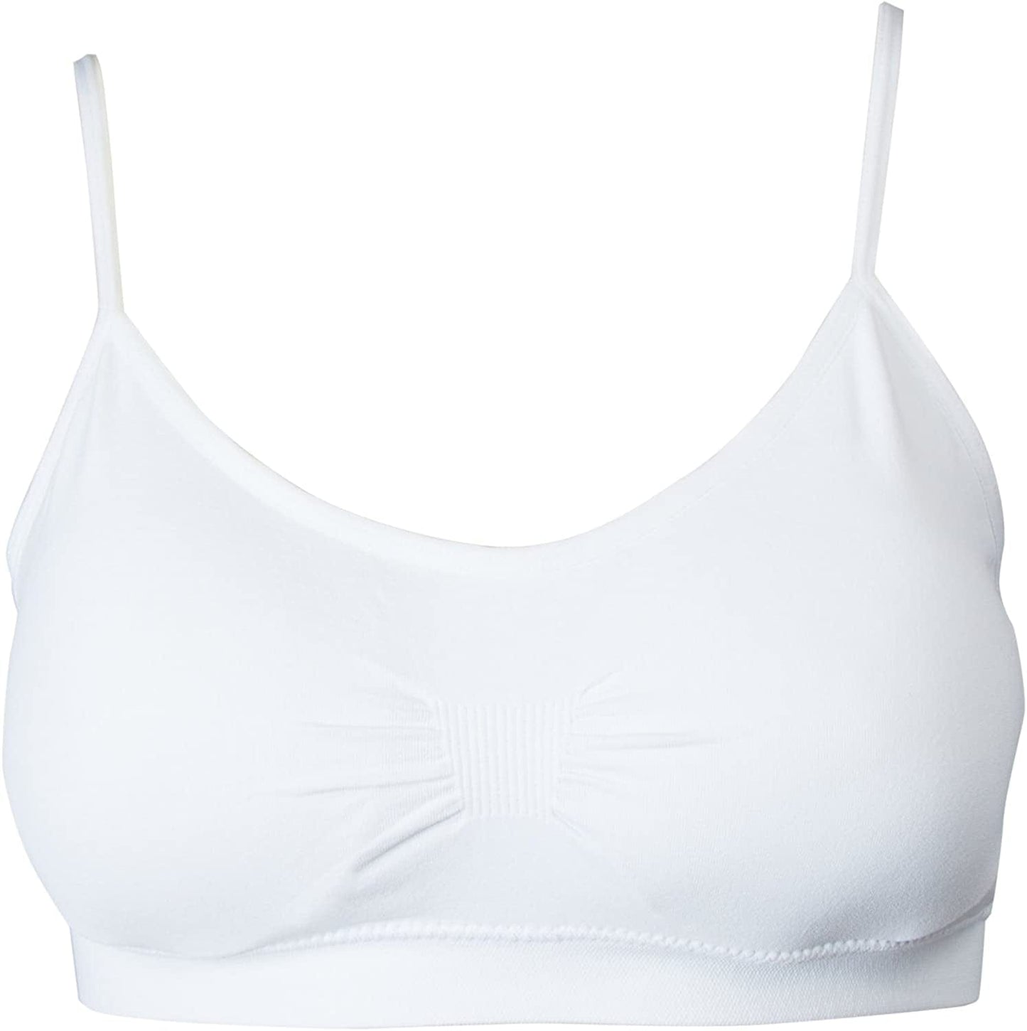 Red Bene Women'S Seamless Padded Wirefree Comfort Bra Bralette White / Medium