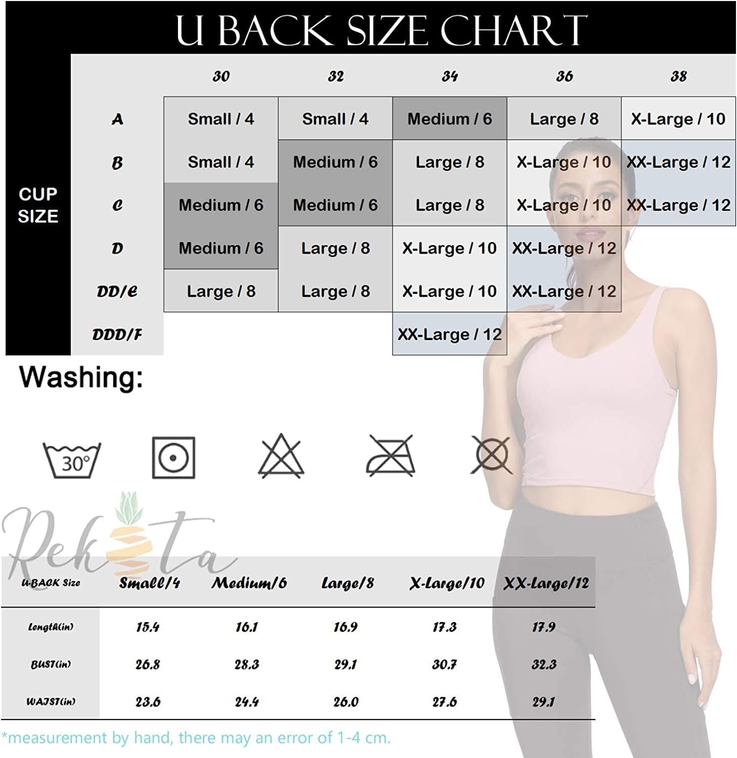 REKITA Workout Crop Tops for Women Athletic Tank Tops with Built in Bra Supportive Sports Bra