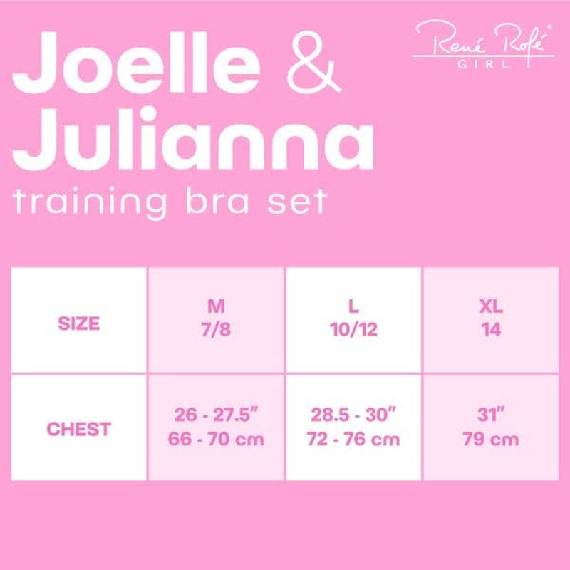 Rene Rofe Girls’ Training Bra Set – 10 Piece Cotton Cami Bralette and Hipster Briefs (M-XL)