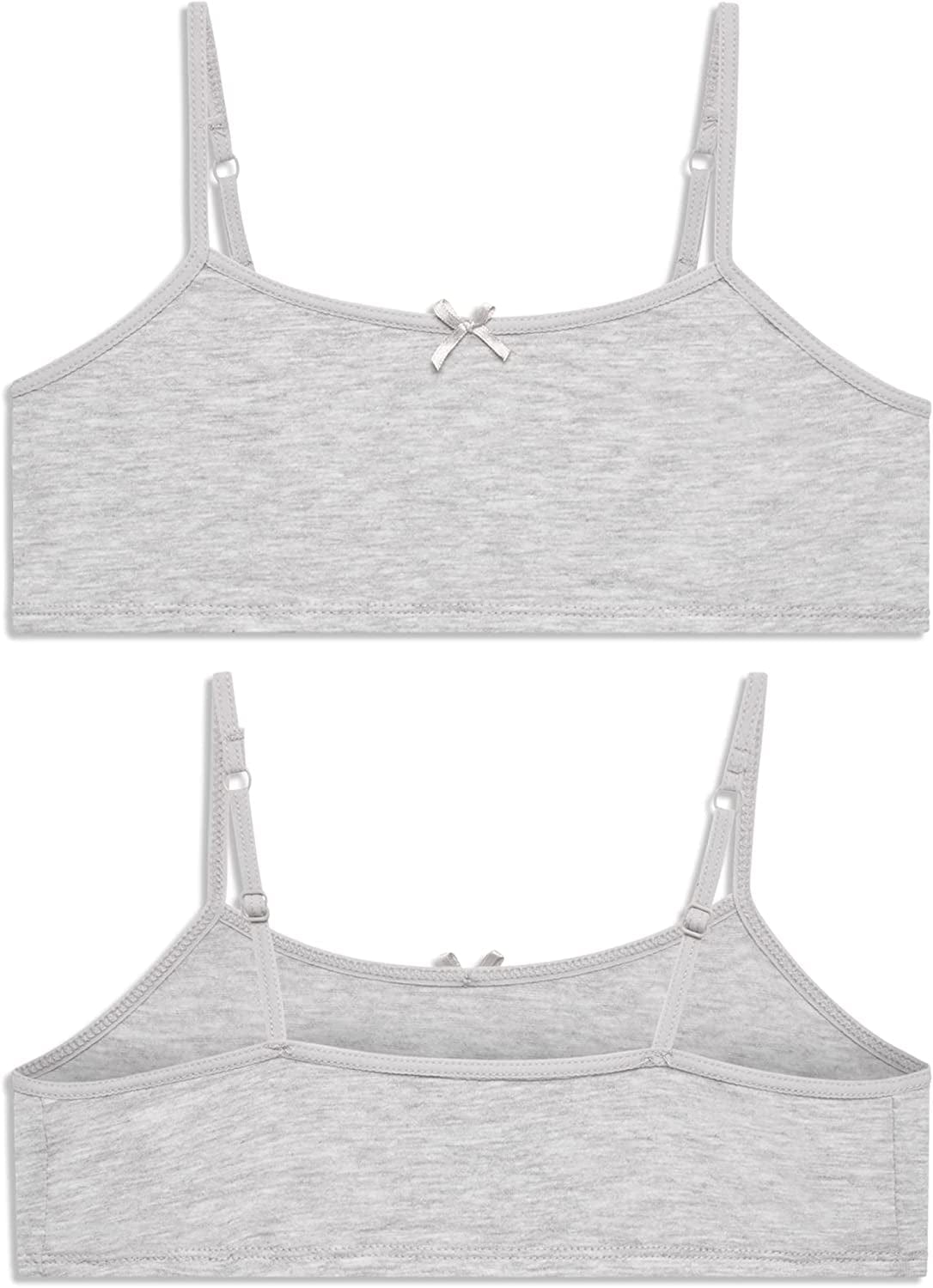Rene Rofe Girls’ Training Bra Set – 10 Piece Cotton Cami Bralette and Hipster Briefs (M-XL)