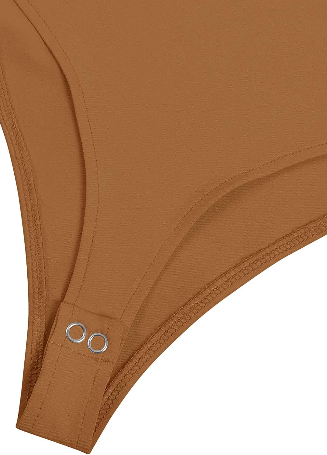 REORIA Women’S Casual Sleeveless Crew Neck Pads Shoulder Bodysuit Tank Tops