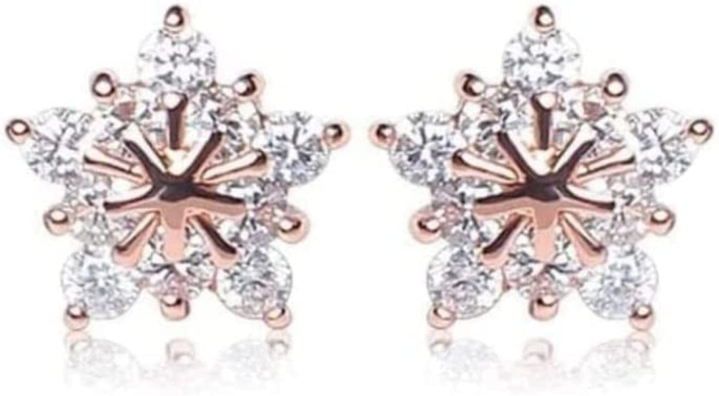 Retro Stud S925 Silver Needle Stud Earrings Niche Temperament Earrings Trendy Light Luxury Fashion Female Retro Exquisite Earrings Gold 1 Pair X1 / one.